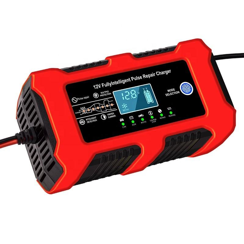 Universal Intelligent Battery Charger — 12V, Pulse Repair Technology, LCD Digital Display — Suitable for Cars, Motorcycles, and Start-Stop Batteries — Multiple Protection Modes - Image 2