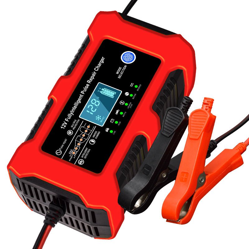 Universal Intelligent Battery Charger — 12V, Pulse Repair Technology, LCD Digital Display — Suitable for Cars, Motorcycles, and Start-Stop Batteries — Multiple Protection Modes - Image 4