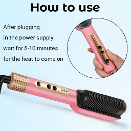 SK-979 Hair Straightening Brush: Anti-Scald, 360° Swivel Cord, Adjustable Temperature—Suitable for Curly Hair - Image 5