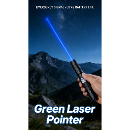 445nm Blue Laser Pointer, Aluminum Alloy Casing, Focusable, Includes 16340 Battery - Image 6